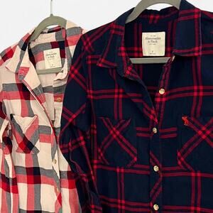 Bundle Abercrombie & Fitch Plaid Button Down Shirts (2)
